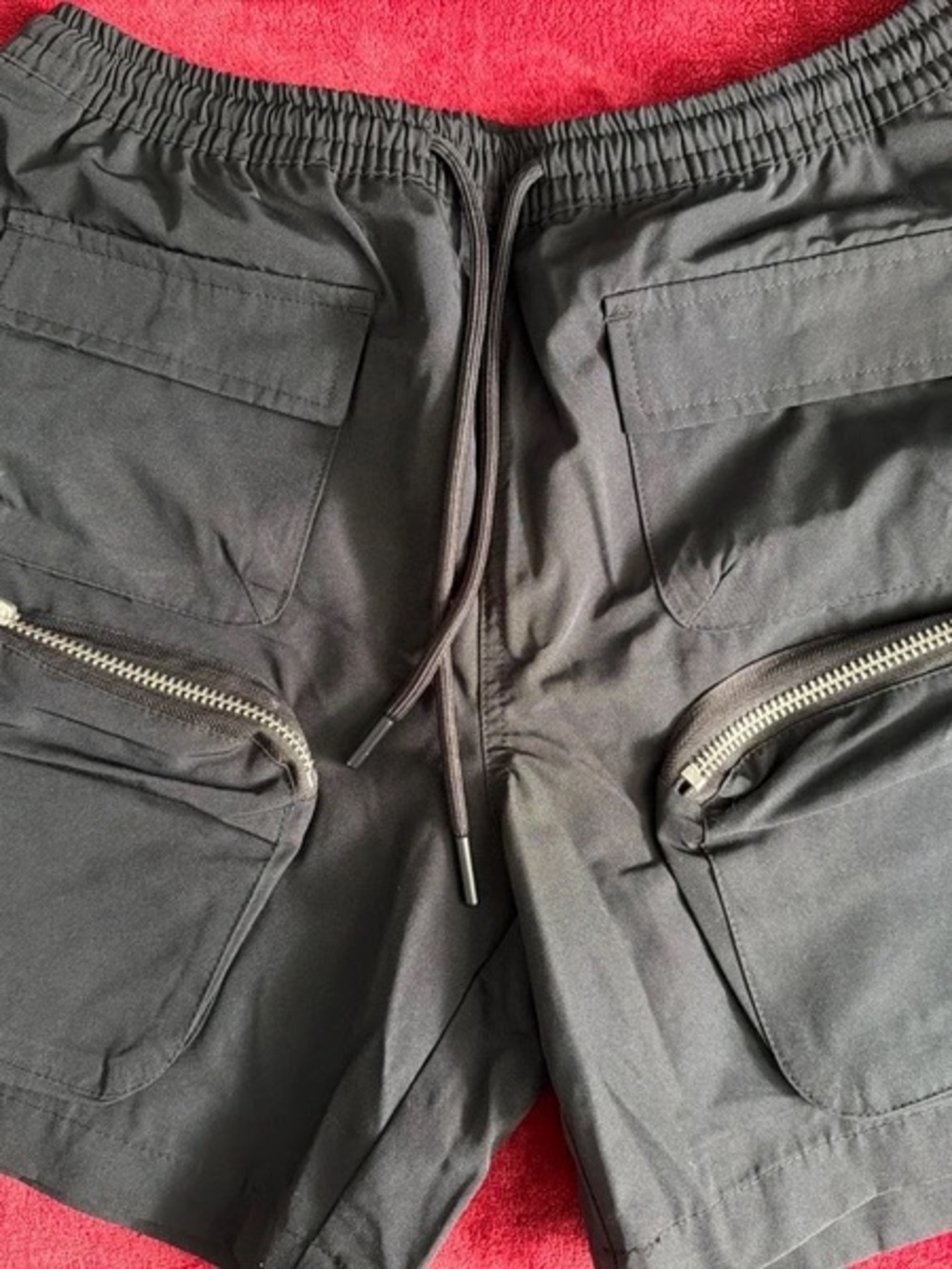 Forever 21 Black Men's Cargo Shorts with Dual Zip Pockets